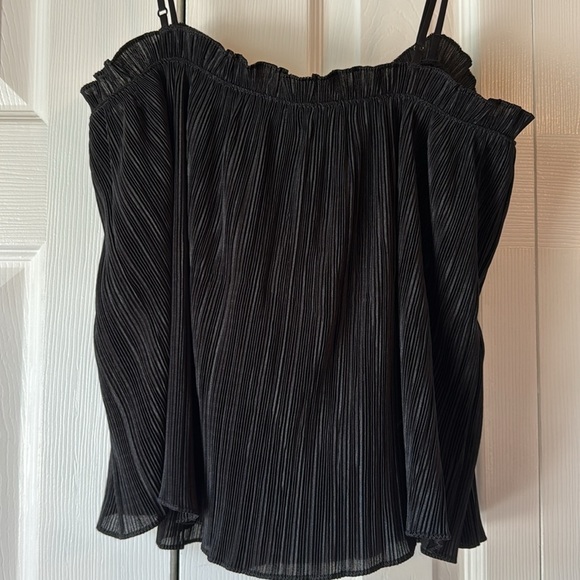 NWT Madewell Texture & Thread Micropleat Tank Top in Black sz medium - Picture 11 of 13
